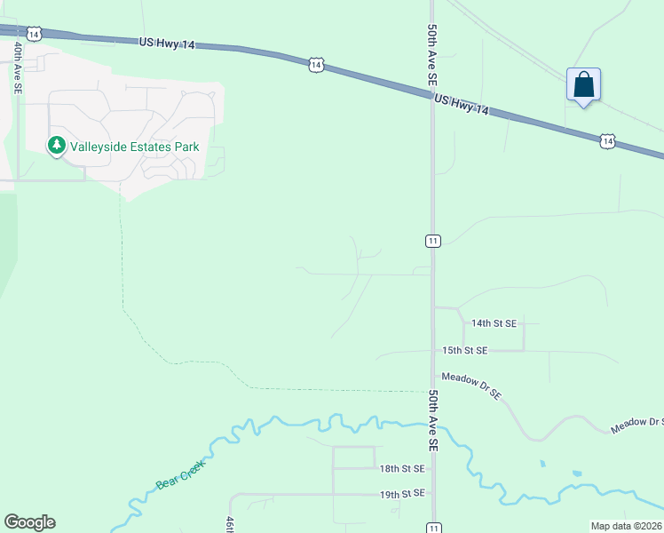 map of restaurants, bars, coffee shops, grocery stores, and more near 1265 Robin Lane Southeast in Rochester