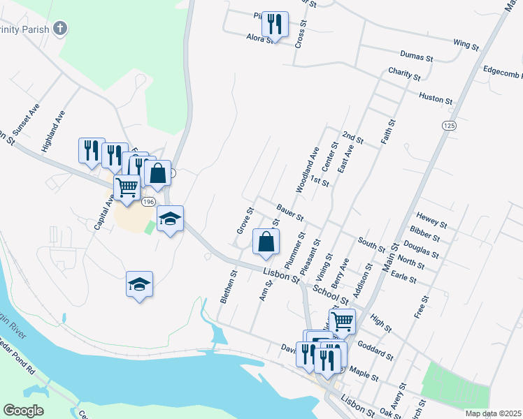 map of restaurants, bars, coffee shops, grocery stores, and more near 4 Beal Street in Lisbon