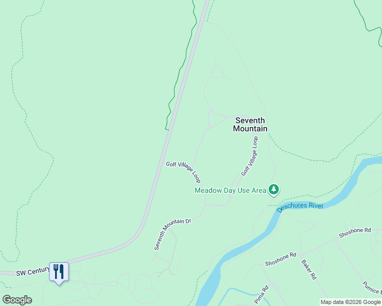 map of restaurants, bars, coffee shops, grocery stores, and more near 60758 Golf Village Loop in Bend