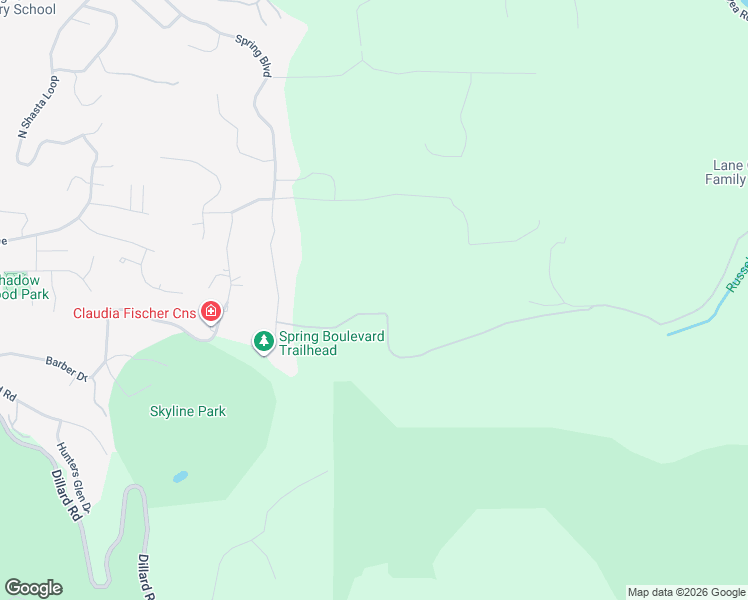 map of restaurants, bars, coffee shops, grocery stores, and more near 2620 East 43rd Avenue in Eugene