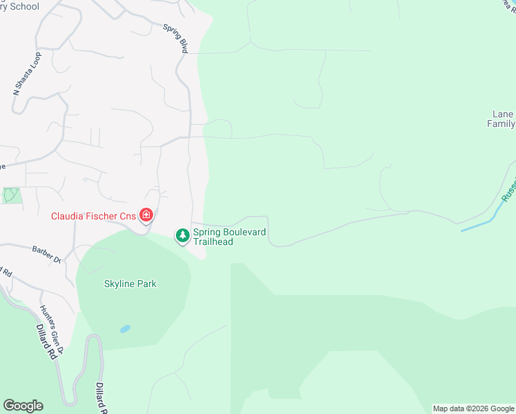 map of restaurants, bars, coffee shops, grocery stores, and more near 2620 East 43rd Avenue in Eugene