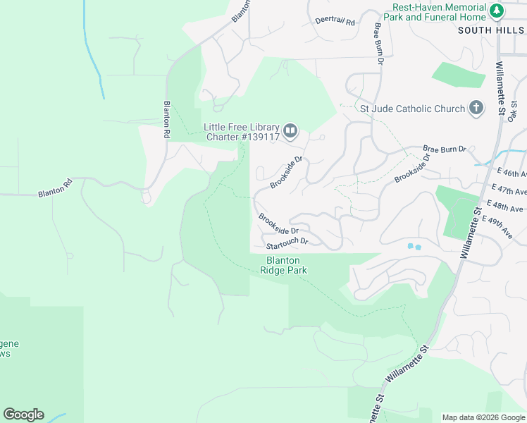 map of restaurants, bars, coffee shops, grocery stores, and more near 670 Startouch Drive in Eugene