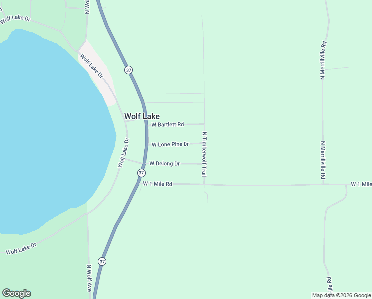 map of restaurants, bars, coffee shops, grocery stores, and more near 1609 West Delong Drive in Baldwin