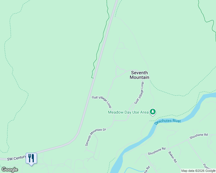 map of restaurants, bars, coffee shops, grocery stores, and more near 60758 Golf Village Loop in Bend