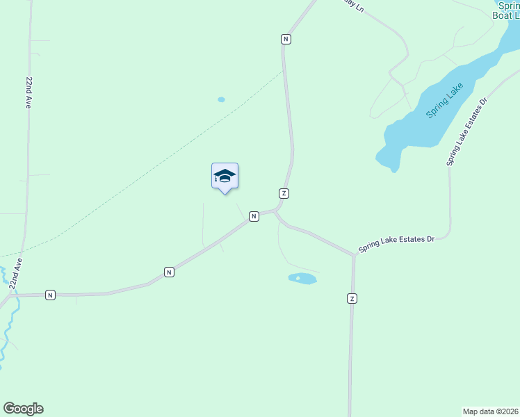 map of restaurants, bars, coffee shops, grocery stores, and more near N697 County Highway N in Neshkoro