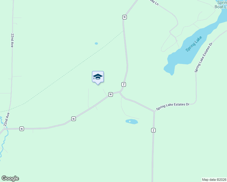 map of restaurants, bars, coffee shops, grocery stores, and more near N697 County Highway N in Neshkoro