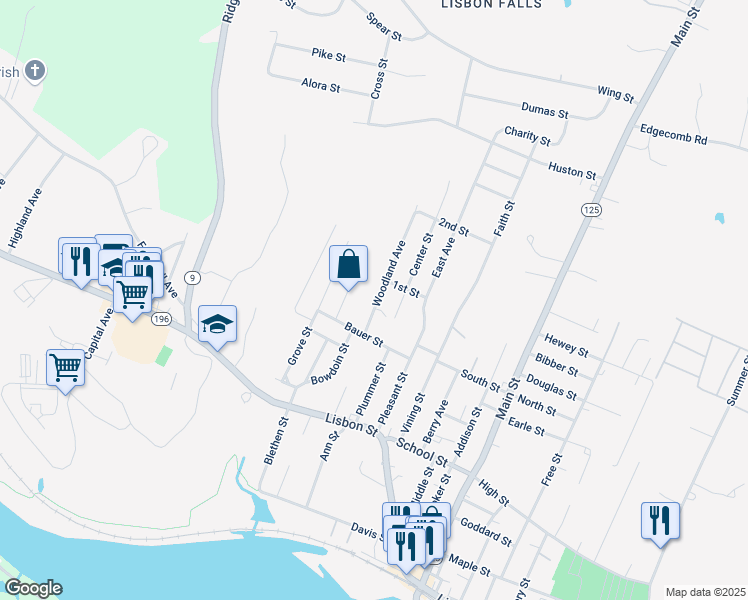 map of restaurants, bars, coffee shops, grocery stores, and more near 13 Kennis Street in Lisbon