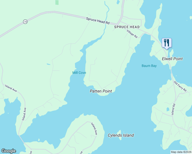 map of restaurants, bars, coffee shops, grocery stores, and more near 130 Patten Point Road in Saint George