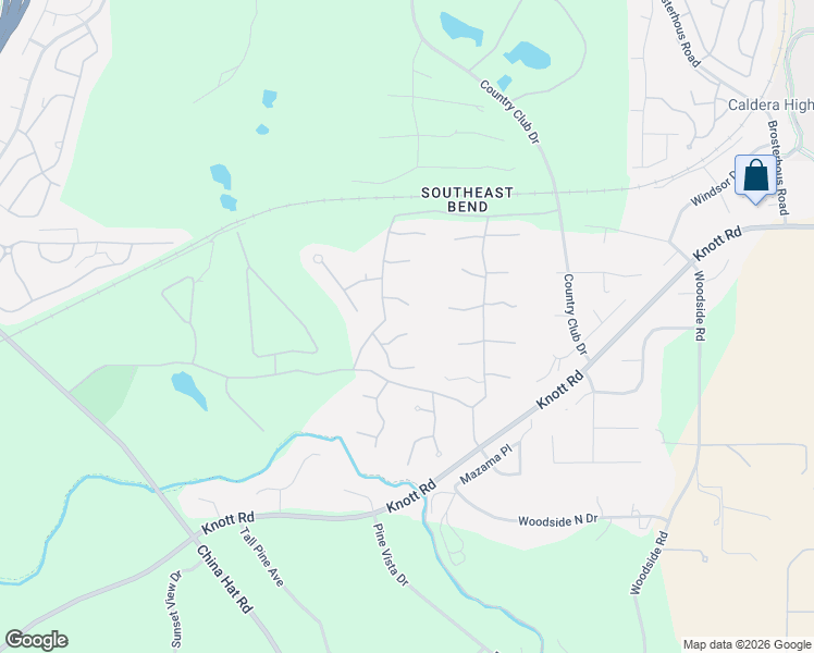map of restaurants, bars, coffee shops, grocery stores, and more near 20408 Christmas Ridge in Bend