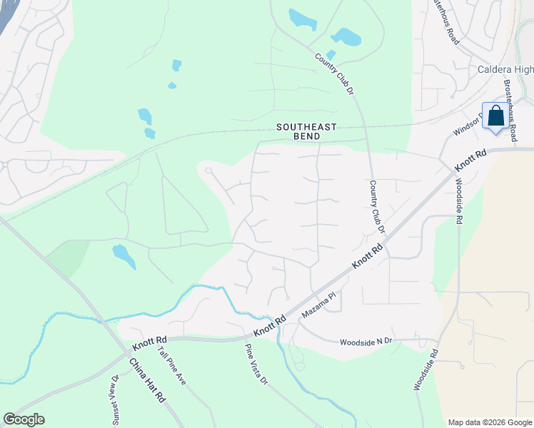 map of restaurants, bars, coffee shops, grocery stores, and more near 20408 Christmas Ridge in Bend