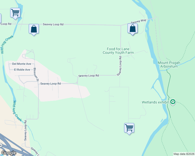 map of restaurants, bars, coffee shops, grocery stores, and more near 34706 Seavey Loop Road in Eugene