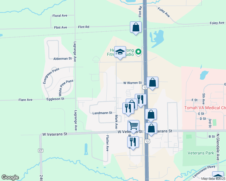 map of restaurants, bars, coffee shops, grocery stores, and more near 1229 Balsam Avenue in Tomah