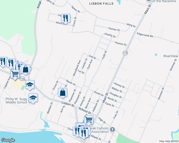 map of restaurants, bars, coffee shops, grocery stores, and more near 4 East Avenue in Lisbon