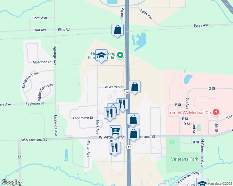 map of restaurants, bars, coffee shops, grocery stores, and more near 120 West Warren Street in Tomah