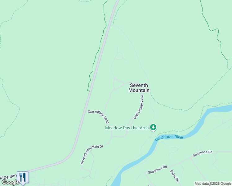 map of restaurants, bars, coffee shops, grocery stores, and more near 60730 Golf Village Loop in Bend