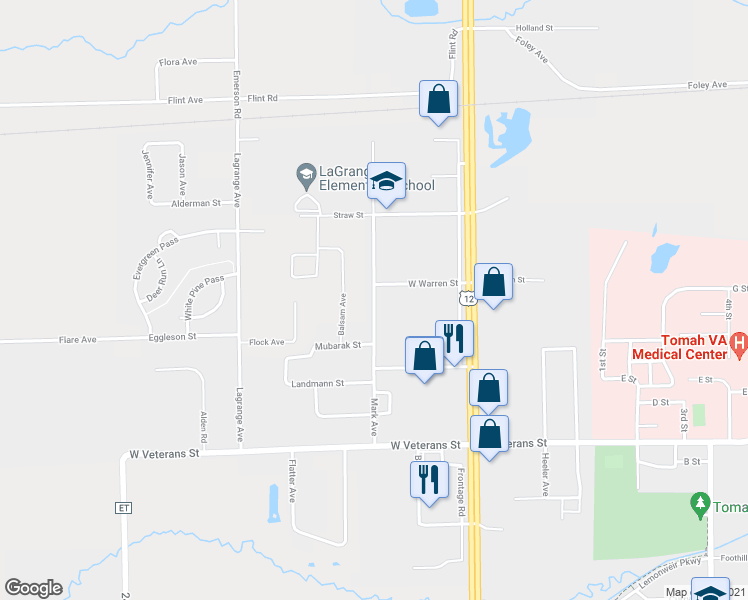 map of restaurants, bars, coffee shops, grocery stores, and more near 1230 Mark Avenue in Tomah