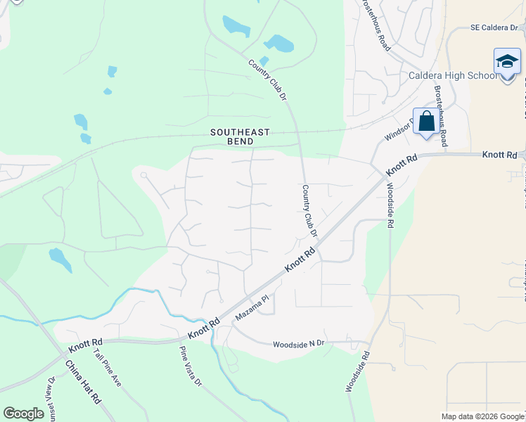 map of restaurants, bars, coffee shops, grocery stores, and more near 20465 Outback Court in Bend