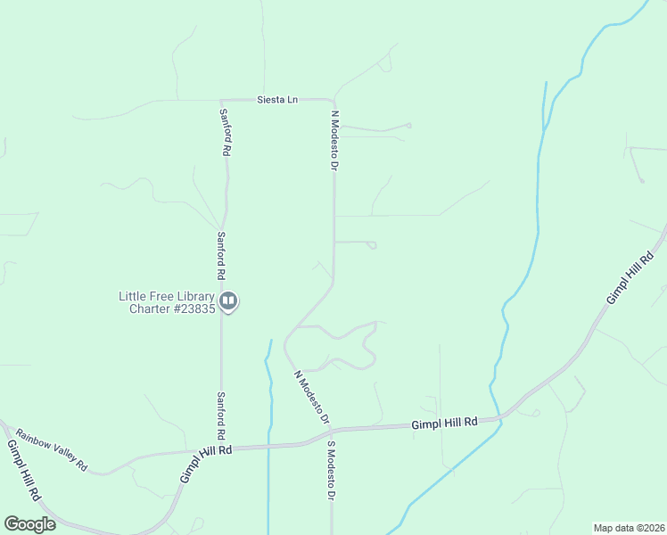 map of restaurants, bars, coffee shops, grocery stores, and more near North Modesto Drive in Lane County
