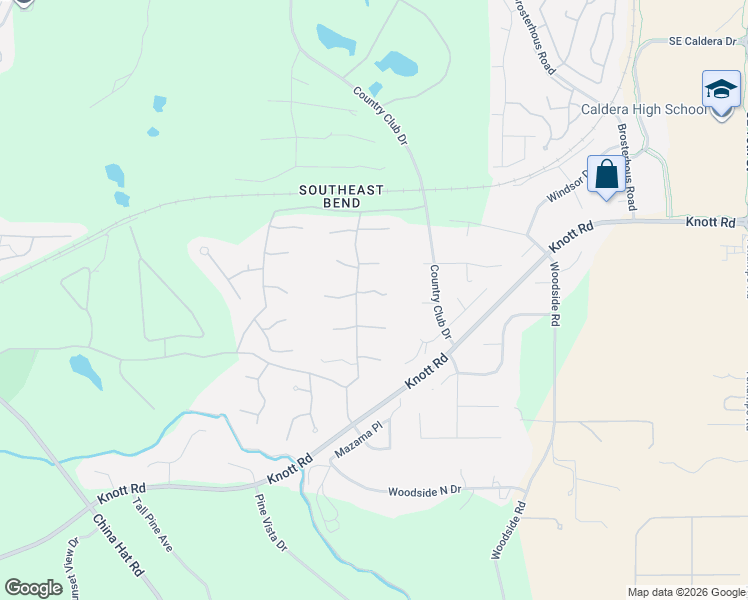 map of restaurants, bars, coffee shops, grocery stores, and more near 20465 Outback Court in Bend