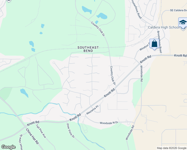 map of restaurants, bars, coffee shops, grocery stores, and more near 20465 Outback Court in Bend