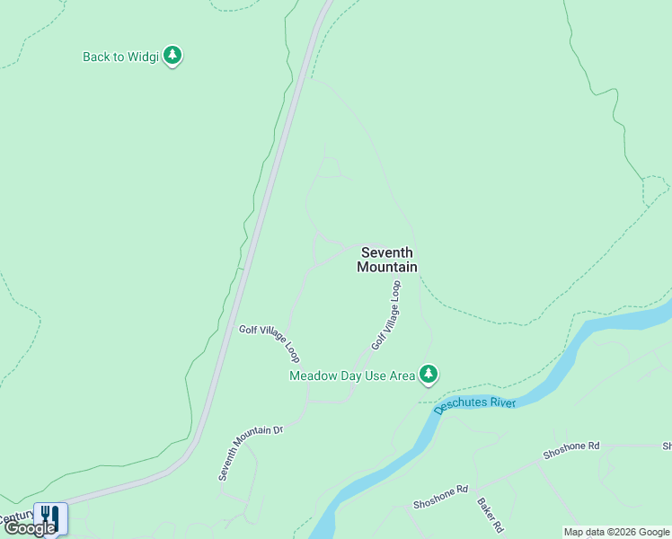 map of restaurants, bars, coffee shops, grocery stores, and more near 60726 Golf Village Loop in Bend