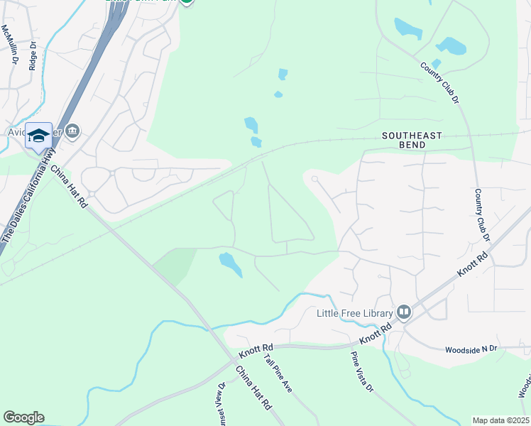 map of restaurants, bars, coffee shops, grocery stores, and more near 60737 Willow Creek Loop in Bend