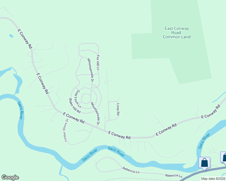 map of restaurants, bars, coffee shops, grocery stores, and more near 126 Partridge Run in Conway