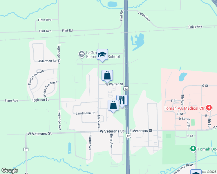 map of restaurants, bars, coffee shops, grocery stores, and more near 120 West Warren Street in Tomah