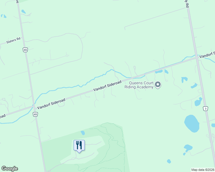 map of restaurants, bars, coffee shops, grocery stores, and more near 3325 Vandorf Sideroad in Whitchurch-Stouffville