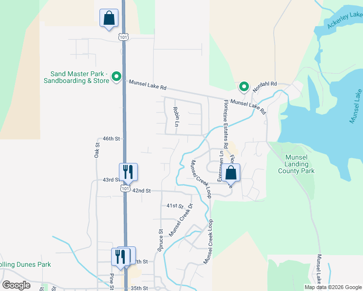 map of restaurants, bars, coffee shops, grocery stores, and more near 4480 Spruce Street in Florence