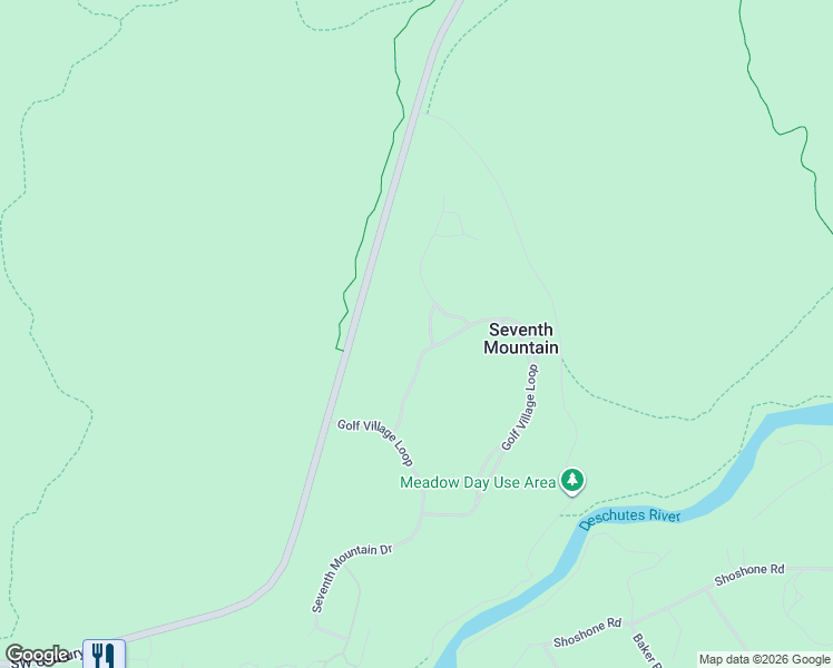 map of restaurants, bars, coffee shops, grocery stores, and more near 60737 Golf Village Loop in Bend