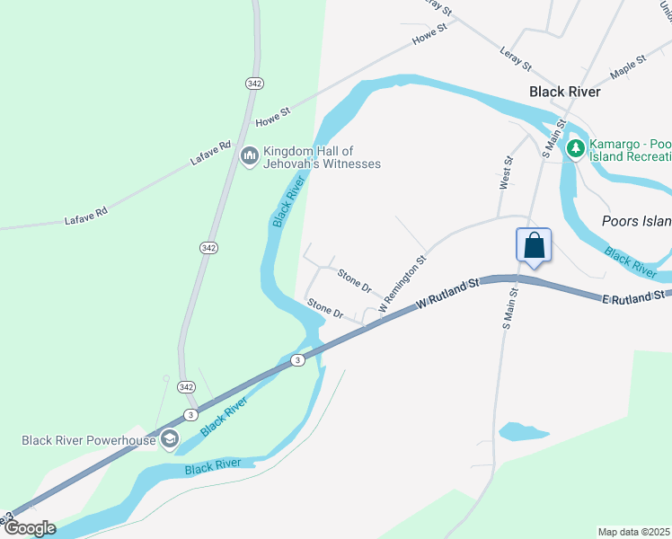 map of restaurants, bars, coffee shops, grocery stores, and more near 295 Stone Drive in Black River