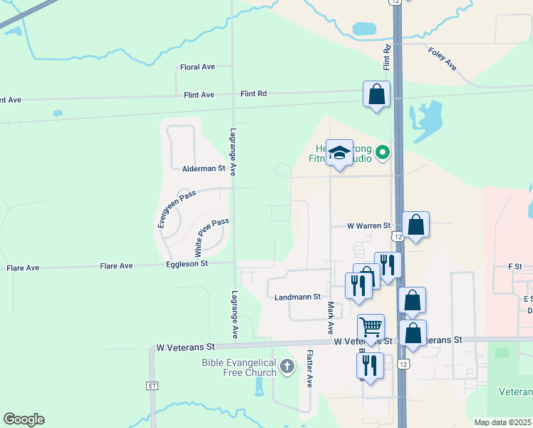 map of restaurants, bars, coffee shops, grocery stores, and more near 24135 Florist Avenue in Tomah