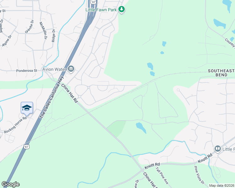 map of restaurants, bars, coffee shops, grocery stores, and more near 60507 Hedgewood Lane in Bend