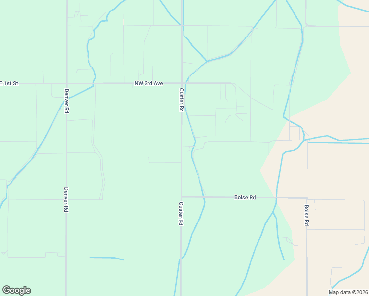 map of restaurants, bars, coffee shops, grocery stores, and more near 7364 Custer Road in Fruitland