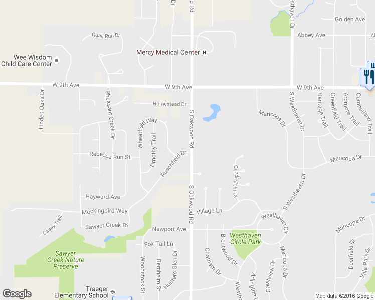 map of restaurants, bars, coffee shops, grocery stores, and more near 2800 Ruschfield Drive in Oshkosh