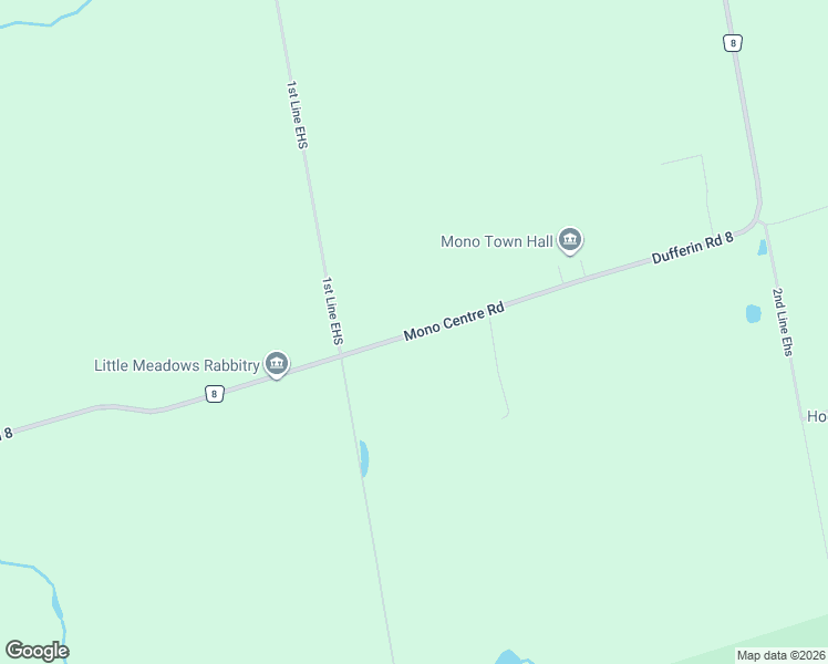 map of restaurants, bars, coffee shops, grocery stores, and more near 34717 Mono Centre Road in Orangeville
