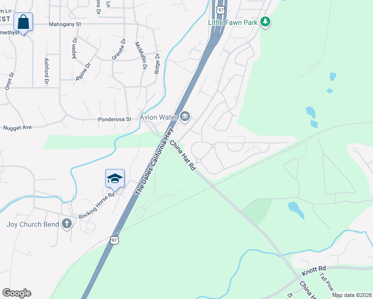 map of restaurants, bars, coffee shops, grocery stores, and more near 60308 Addie Triplett Loop in Bend