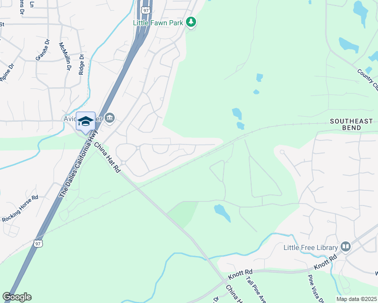 map of restaurants, bars, coffee shops, grocery stores, and more near 60520 Hedgewood Lane in Bend