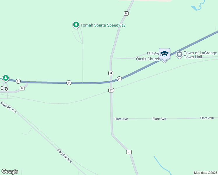 map of restaurants, bars, coffee shops, grocery stores, and more near 21042 County Highway ET in Tomah