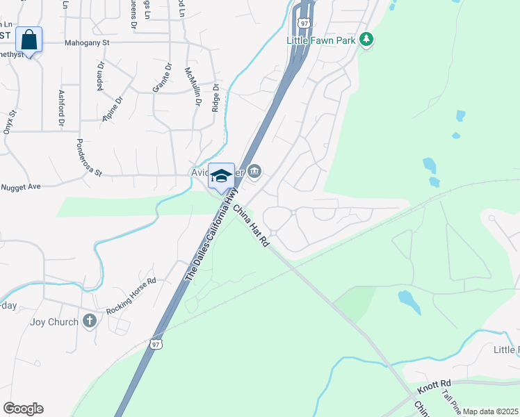 map of restaurants, bars, coffee shops, grocery stores, and more near 60308 Addie Triplett Loop in Bend