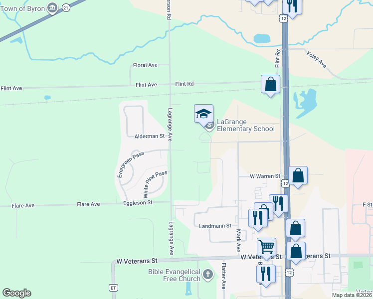 map of restaurants, bars, coffee shops, grocery stores, and more near 24135 Florist Avenue in Tomah