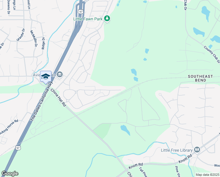 map of restaurants, bars, coffee shops, grocery stores, and more near 60520 Hedgewood Lane in Bend