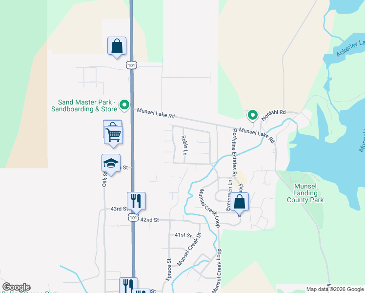 map of restaurants, bars, coffee shops, grocery stores, and more near 516 Robin Lane in Florence