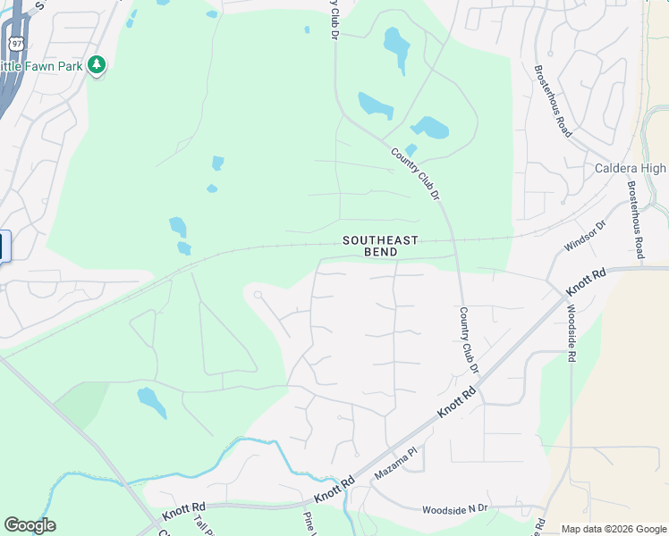 map of restaurants, bars, coffee shops, grocery stores, and more near 20412 Buttermilk Lane in Bend