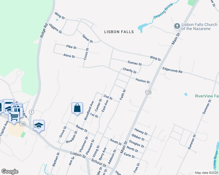 map of restaurants, bars, coffee shops, grocery stores, and more near 30 East Avenue in Lisbon