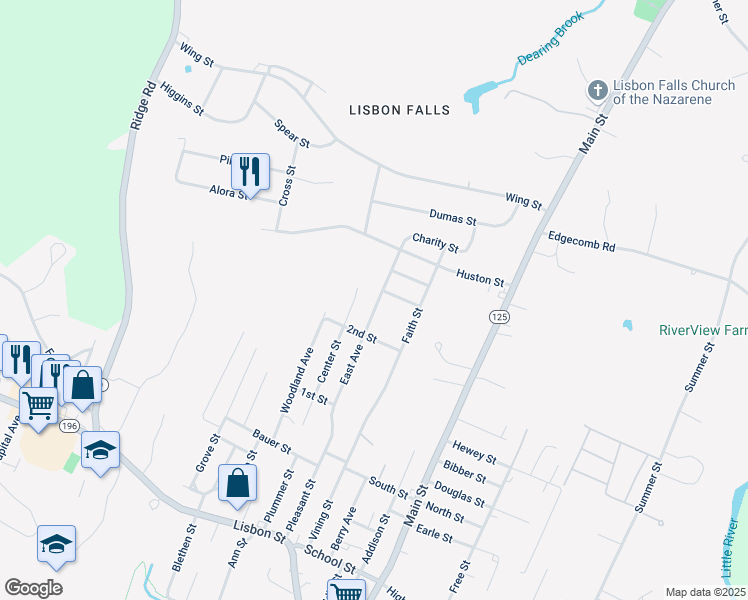 map of restaurants, bars, coffee shops, grocery stores, and more near 30 East Avenue in Lisbon