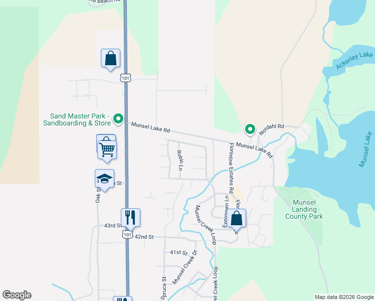 map of restaurants, bars, coffee shops, grocery stores, and more near 421 Sherwood Loop in Florence