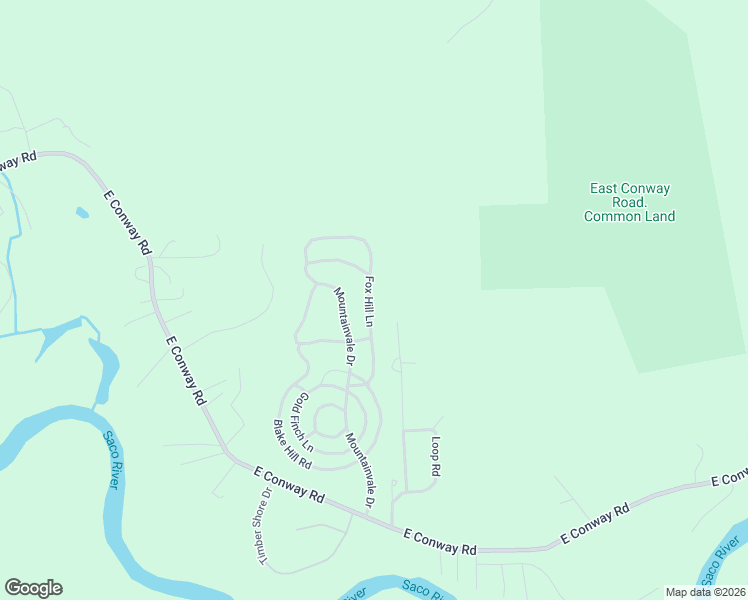 map of restaurants, bars, coffee shops, grocery stores, and more near 136 Fox Hill Lane in Conway