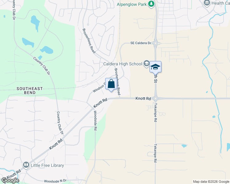 map of restaurants, bars, coffee shops, grocery stores, and more near 20698 Whitecliff Circle in Bend